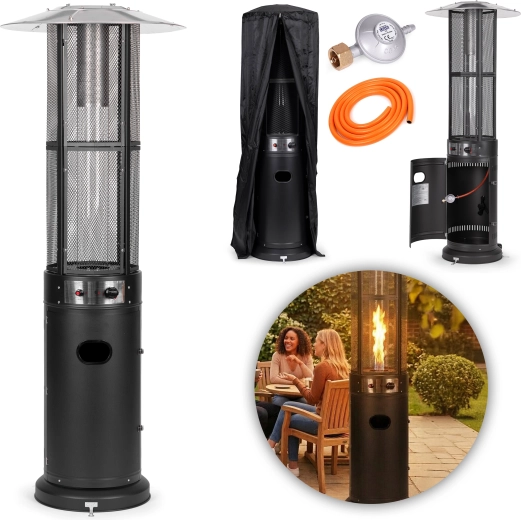 11 kW-os gáz teraszfűtő szabályzóval, tömlővel és takaróponyvával – MULTIGARDEN