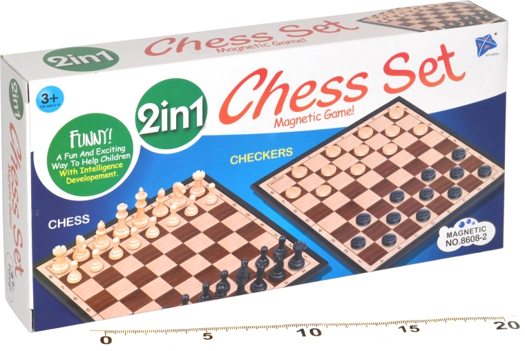 Mágneses sakk és dáma 2 az 1-ben