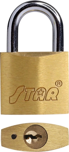 STAR 50 mm sárgaréz lakat, 3 kulccsal