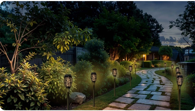 Hangulatos fény lánghatással