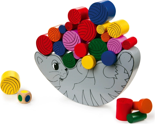 Small foot fa motorikus játék Egyensúlyozó macska