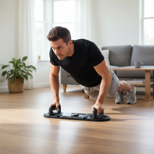 Változatos fekvőtámaszok mellre, vállra és tricepszre