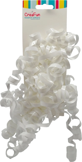 Ajándék fémes fehér masni, 2 db (6 mm)