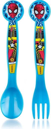 Gyermek műanyag evőeszköz SPIDERMAN, 2 darabos készlet