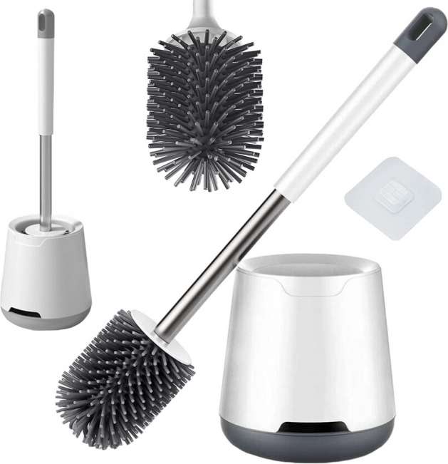 Silikon függő WC kefe tartóval