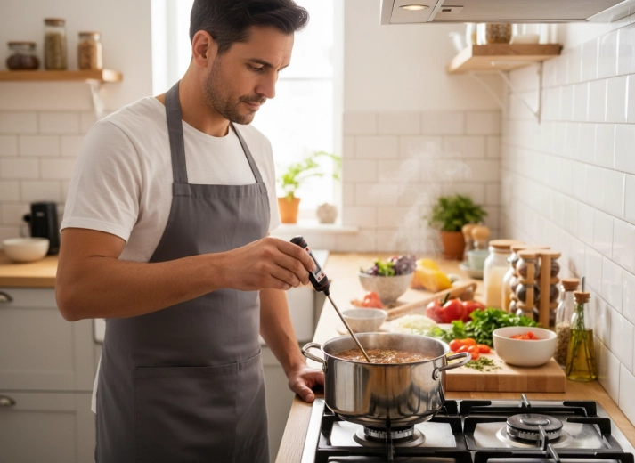 Hosszú, 22,5 cm-es szonda mély edényekhez