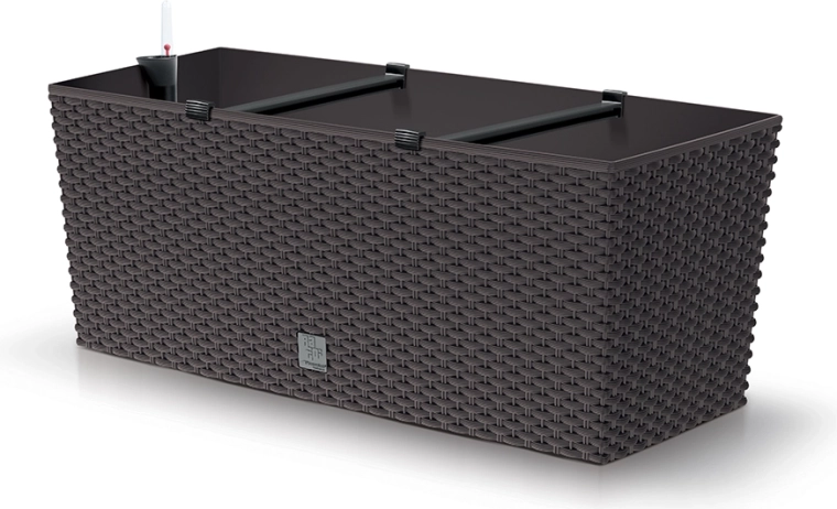 Önöntözős rattan virágláda 50 cm, umbra