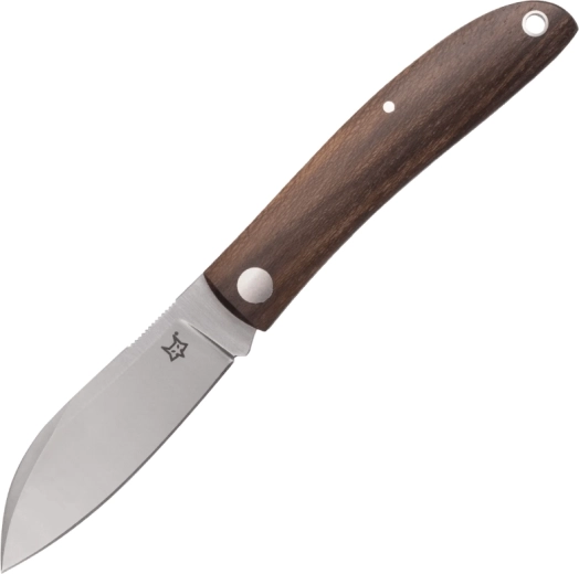 FOX Knives Livri zsebkés 7 cm, Ziricote fa, bőrtok