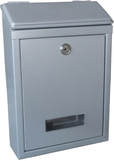 Szürke postaláda 210 × 300 × 60 mm horganyzott acélból