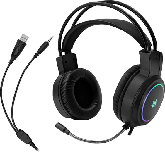 Játékszett fejhallgató Tracer GameZone GZ X1 RGB megvilágítással és mikrofonnal