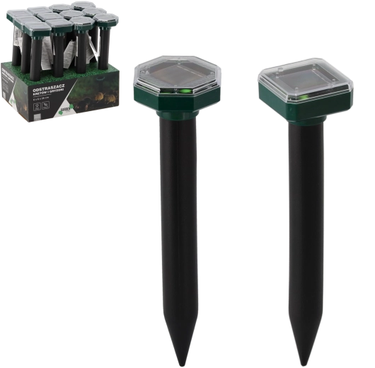 Napelemes vakond- és rágcsálóriasztó 6 × 6 × 26 cm