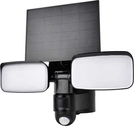 Solight LED kültéri napelemes lámpa mozgásérzékelővel, 9 W, 850 lm, 4000 K, fekete – 1 db