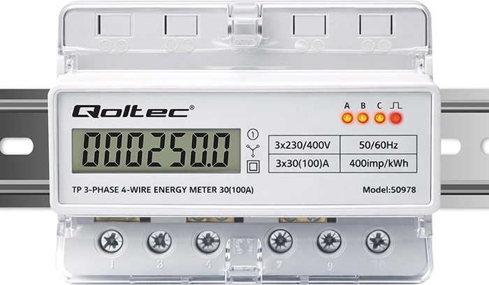 LED jelzés 400 imp/kWh impulzusállandóval