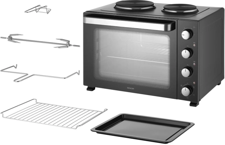 Sencor SEO 4800BK elektromos sütő főzőlapokkal