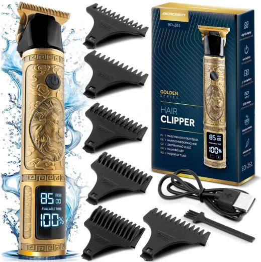 Arany BERDSEN Barber Master haj- és szakállvágó LCD‑vel