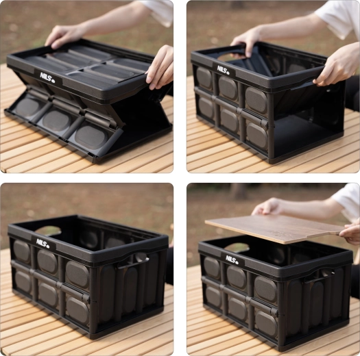 Helytakarékos, összecsukható kialakítás