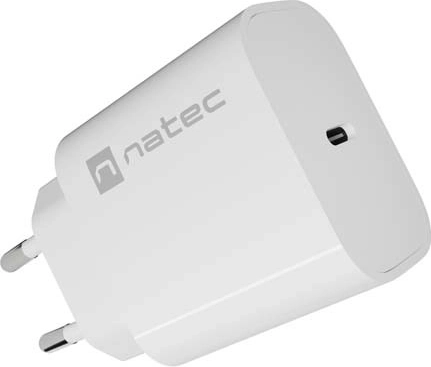 Natec Ribera hálózati USB‑C töltő 20 W, fehér