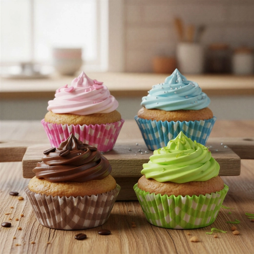 Kockás papír muffinpapírok – 100 db