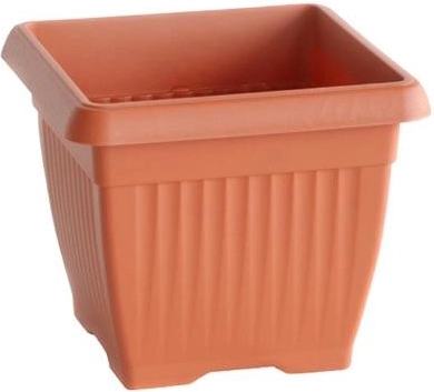 Négyszögletes virágcserép 15 × 15 cm, magasság 13 cm