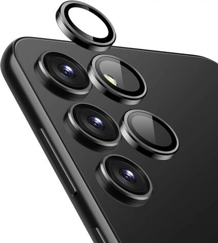 Samsung Galaxy S24+ fényképezőgép védőüveg fekete
