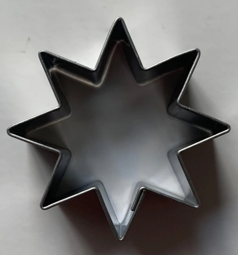 Rozsiszoló forma csillag alakú, 8 ágú, 40 mm, rozsdamentes