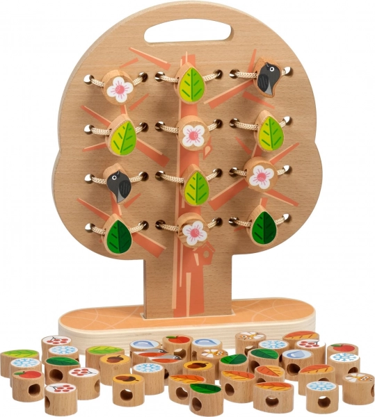 Lucy & Leo fa fűzős fa – montessori fűzős készlet