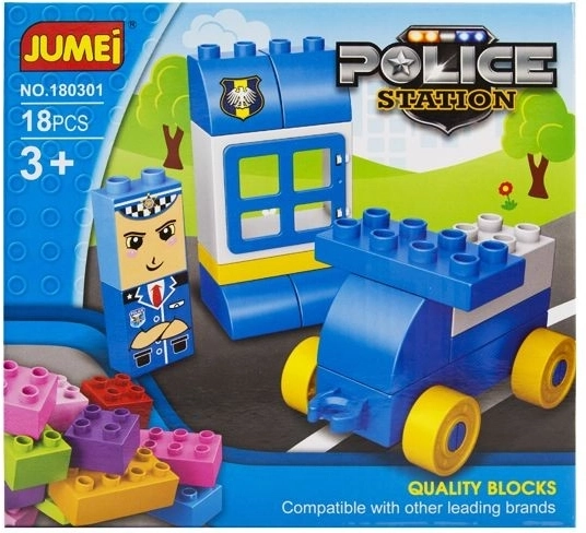 Jumei építőjáték rendőrőrs 18 darabos (3+) 20 × 19 cm - 1 db