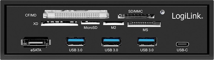 Multifunkciós 5,25" előlapi panel kártyaolvasóval LOGILINK
