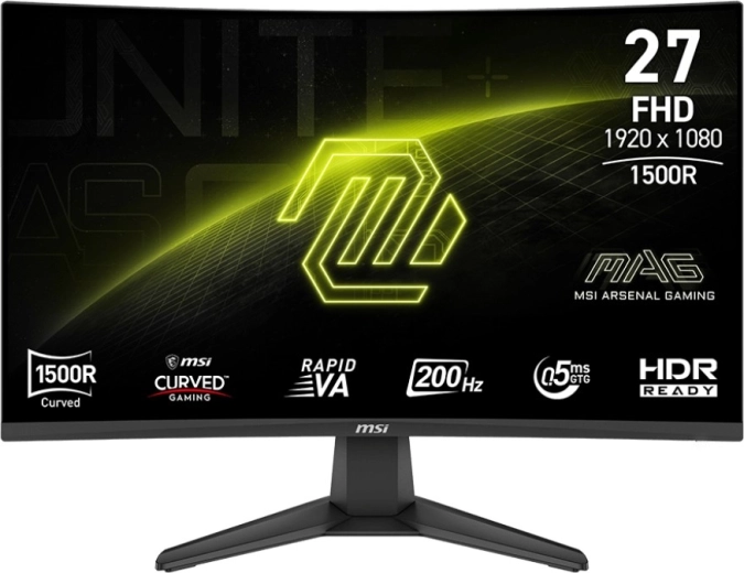 Ívelt 27" gamer monitor MAG 276CF E20, Full HD, 200 Hz, fekete