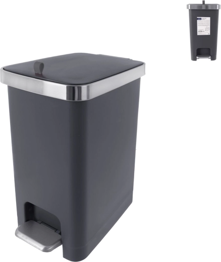 Orion Premier pedálos szemetes 15 l, szürke