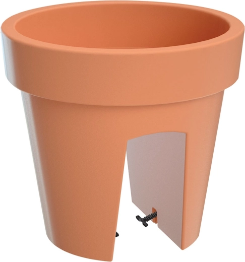 LOFLY Railing 24,5 cm terakotta korlátra helyezhető virágtartó
