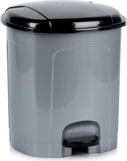 Műanyag pedálos szemetes 11,5 l – szürke
