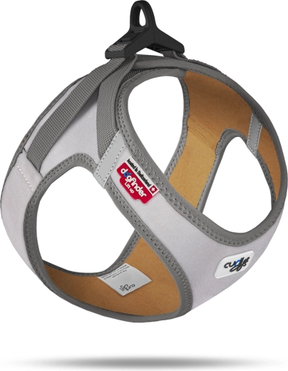 Curli fényvisszaverő, világító hám kutyáknak Glow reflective gray 3XS (1,5–3 kg)