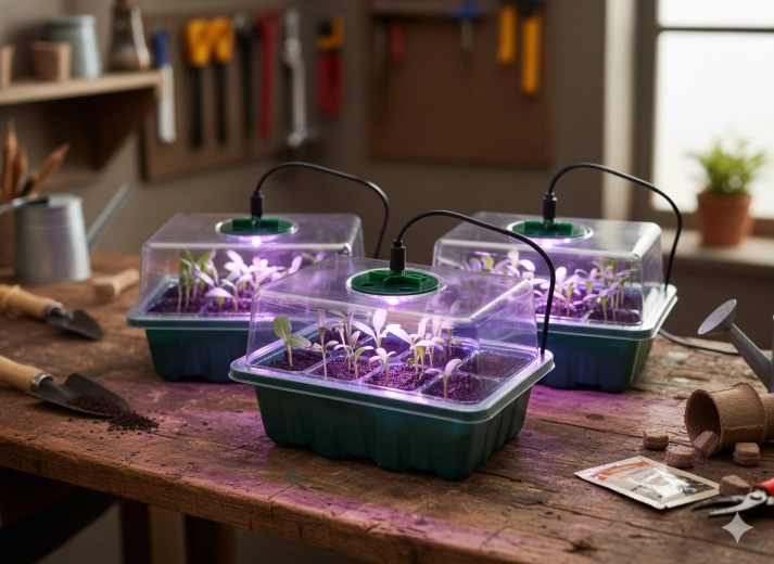 Beépített LED világítás az erős palántákért