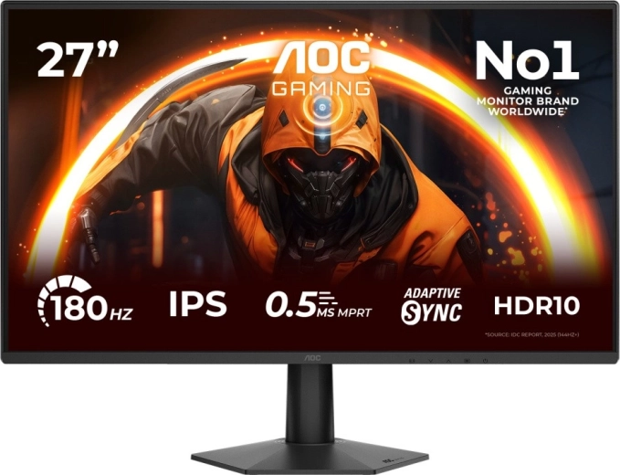 AOC 27G50F gamer monitor IPS panellel és 180 Hz-es frissítési frekvenciával