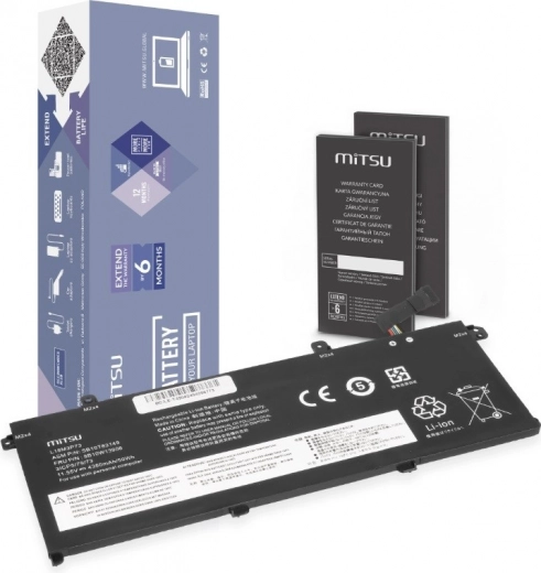 MITSU akkumulátor Lenovo ThinkPad T490/T495/P43s/P14s modellekhez 4350 mAh 50 Wh 11,55 V