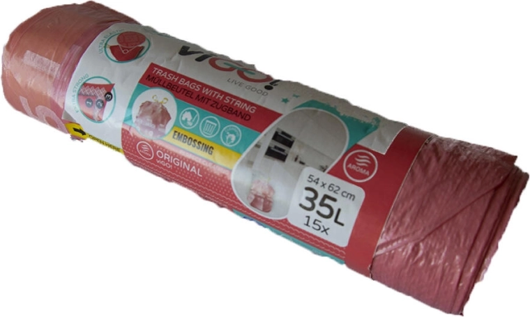 Összehúzható szemeteszsákok 35 l máln illattal 4 Seasons (15 db)