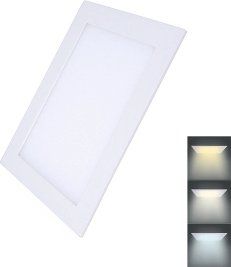 Solight négyzet alakú, 18 W-os LED mini süllyesztett panel CCT funkcióval