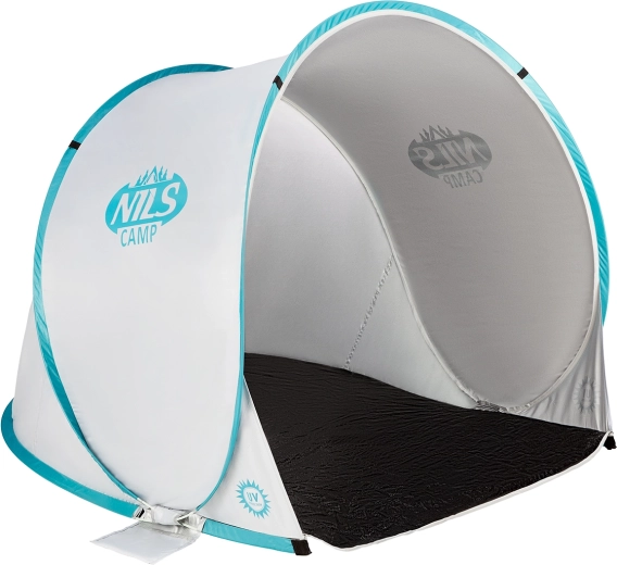 Önmagát felállító strandsátor NILS Camp szürke–türkiz