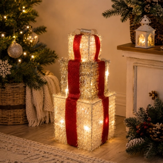 Karácsonyi LED dísz Ajándékok 37 cm - 1 db