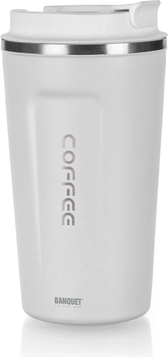 Arty termosz bögre 450 ml fehér rozsdamentes