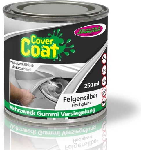 Cover Coat folyékony gumi felnikhez, ezüst, magasfényű 250 ml