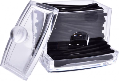 Elegáns átlátszó akril kozmetikai pálcikatartó adagoló