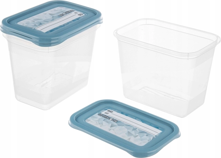 MIA Magic Ice készlet: 3 db élelmiszertároló doboz 3×1 l, címkékkel