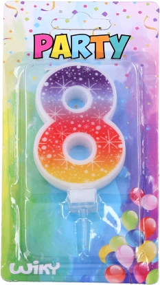 Party gyertya szám 8 Csillagok