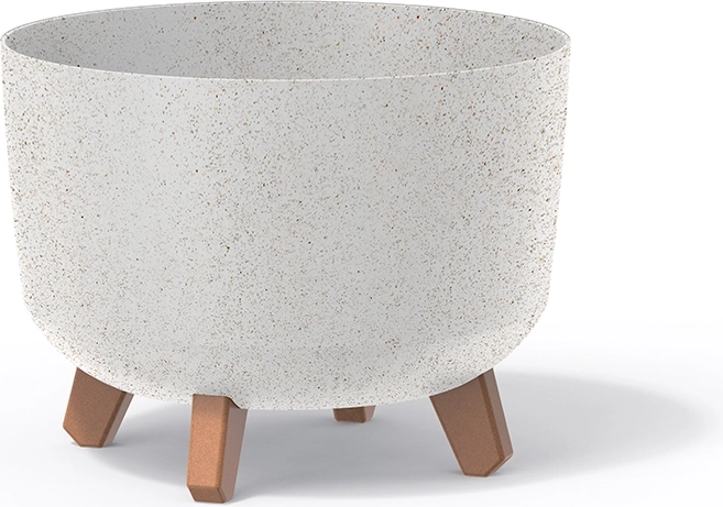 Gracia Standard Eco Wood virágcserép 38 cm – fehér