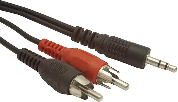 Audio kábel 3,5 mm jack 2× RCA sztereó 5 m gembird
