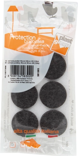 Öntapadós filc bútoralátétek 30 mm, barna (12 db)