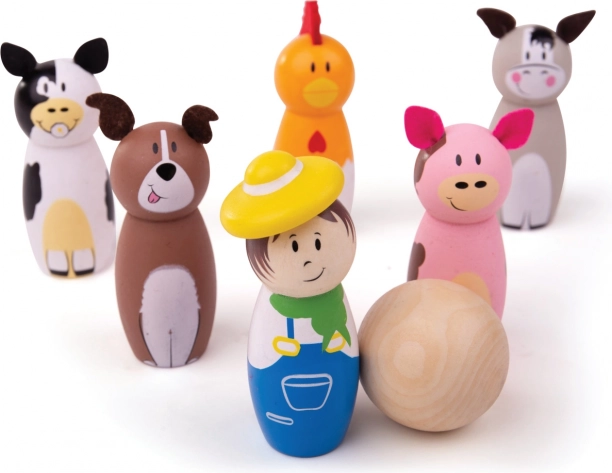 Fa tekebábuk farmás játék a Bigjigs Toys-tól