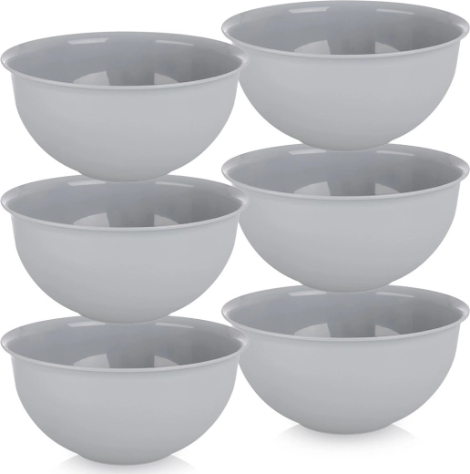 Műanyag tálkák Sandy 13 cm, 500 ml, szürke, 6 darabos készlet